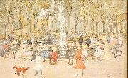 Maurice Prendergast In Central Park New York ( oil painting